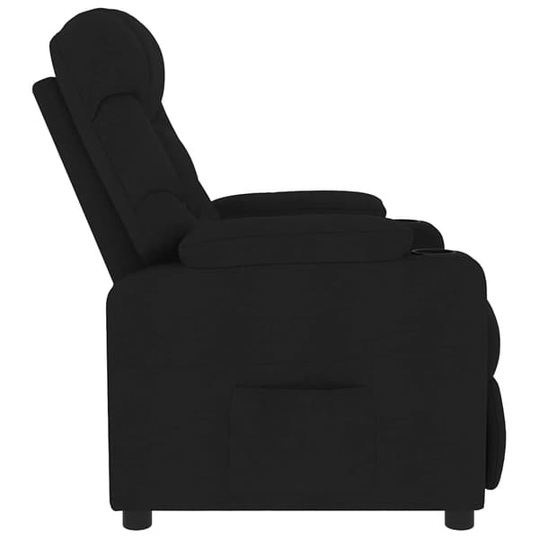 Massagefåtölj svart tyg