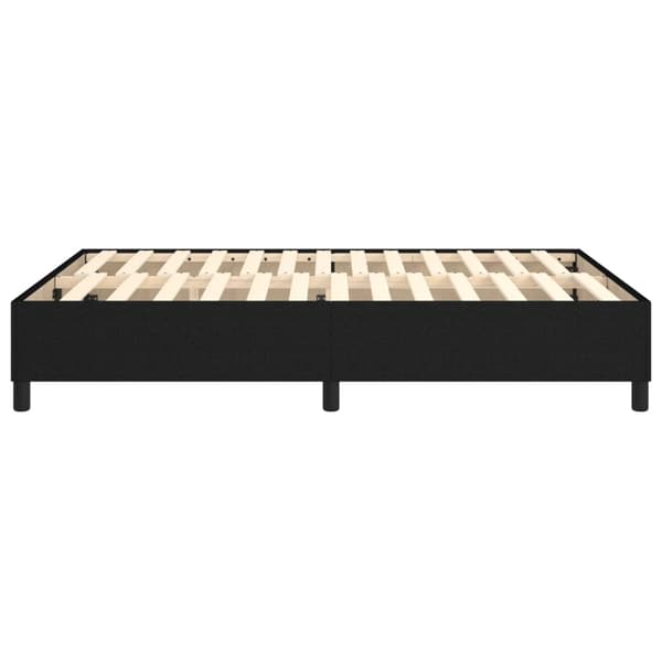 Boxspring-sängram svart 140x200 cm tyg