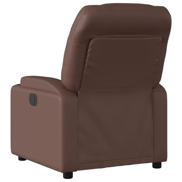 Reclinerfåtölj brun konstläder