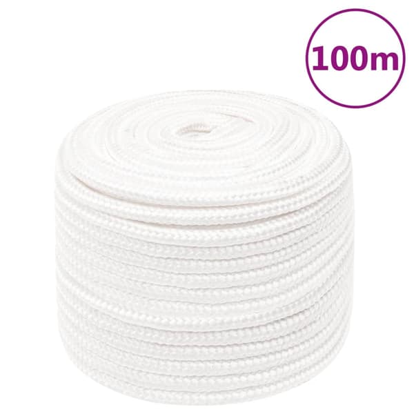 Båtlina helvit 14 mm 100 m polypropylen