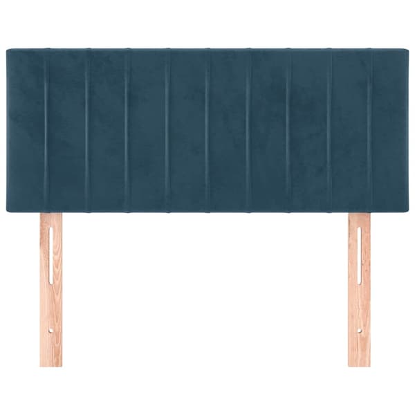 Sänggavel blå 100 x 5 x 78/88 cm sammet