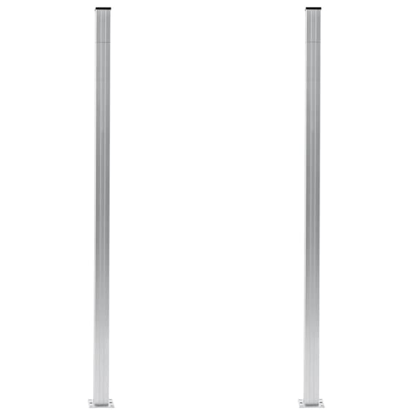 Staketstolpar 2 st aluminium 185 cm