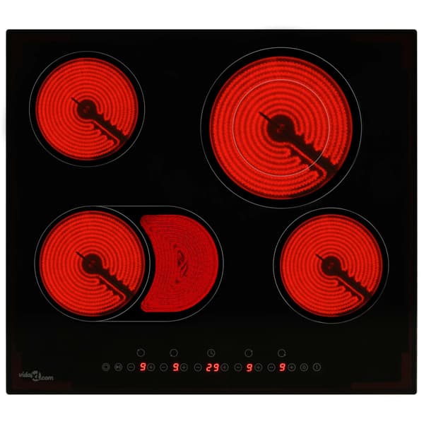 Keramikhäll med 4 plattor touchkontroll 6600 W