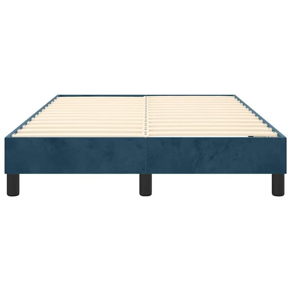 Boxspring-sängram mörkblå 120x200 cm sammet