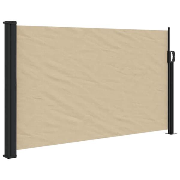 Indragbar sidomarkis beige 120x500 cm