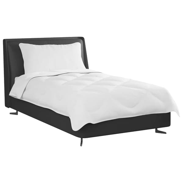 Duntäcke med kudde 2 pcs Vit Mikrofiber