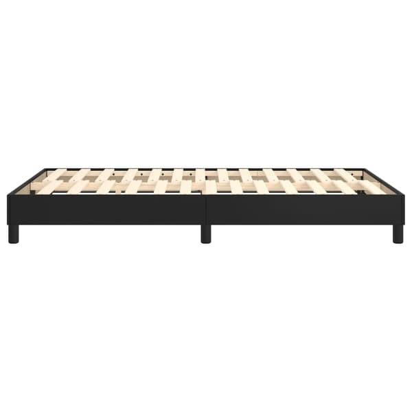 Boxspring-sängram svart 120x200 cm konstläder