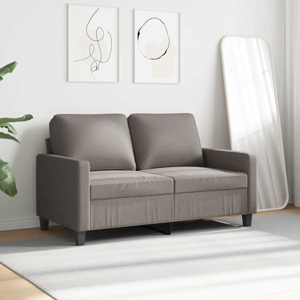 2-sitssoffa taupe 120 cm tyg