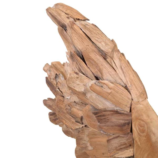 Fiskskulptur teak 40x12x57 cm