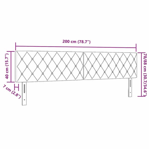 Huvudgavel Mörkgrön 200 cm Sammet