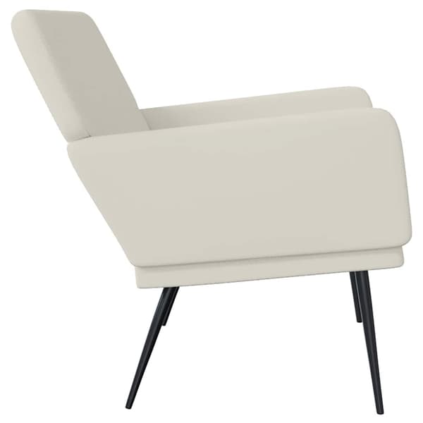 Bänk gräddvit 108x79x79 cm sammet