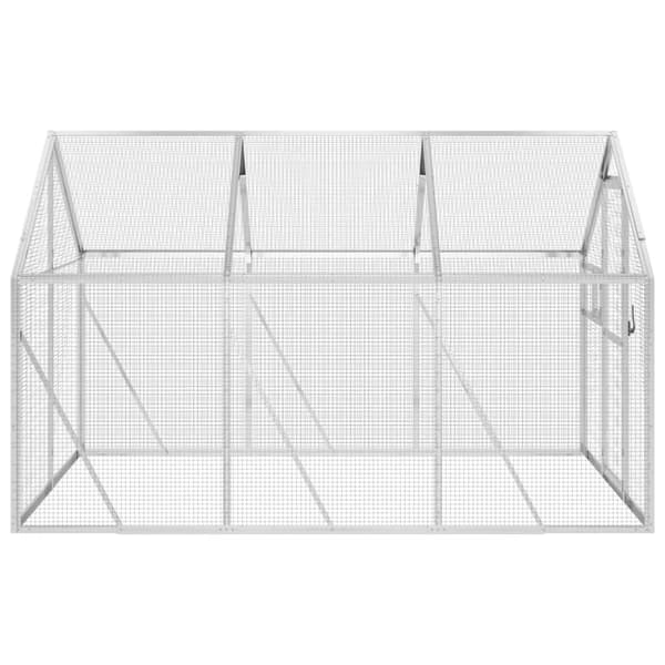 Fågelvoljär silver 1,79x3x1,85 m aluminium