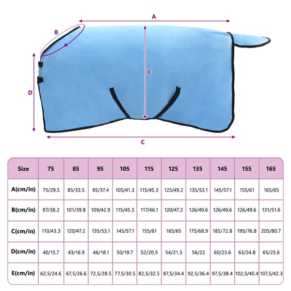 Hästdyna Full Aqua 75 cm Polyester Fleece