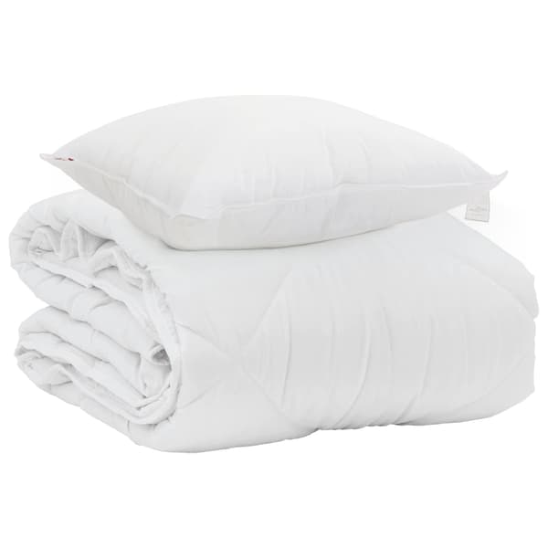 Sommar Duvet med kudde 2 pcs Vit Mikrofiber
