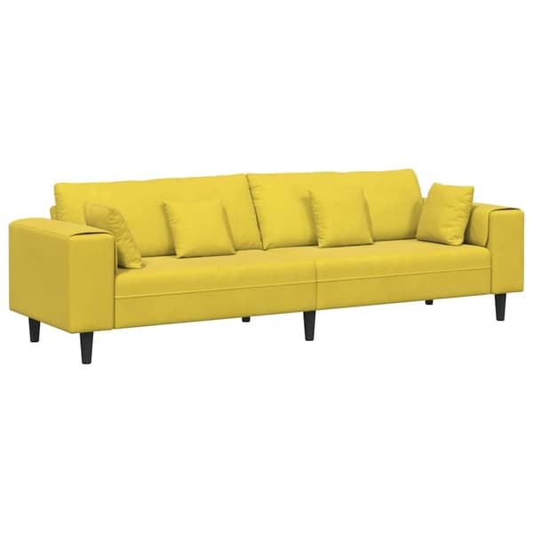 Soffa Gul 250 x 77 x 76 cm Sammet