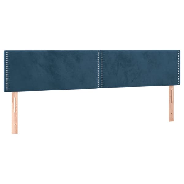 Ramsäng med madrass mörkblå 200x200 cm sammet