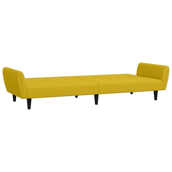 Bäddsoffa 2-sits gul sammet