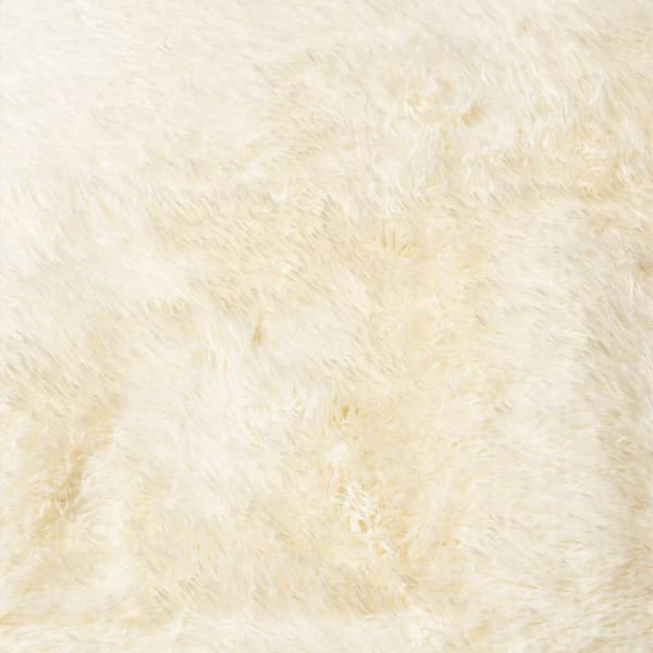 Ryamatta med lång lugg NAVARRA gräddvit 300x200 cm polyester