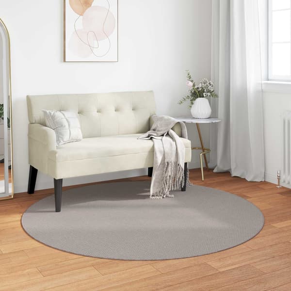 Inomhusmatta LUGO Kräm och Taupe Ø 120 CM Polyester