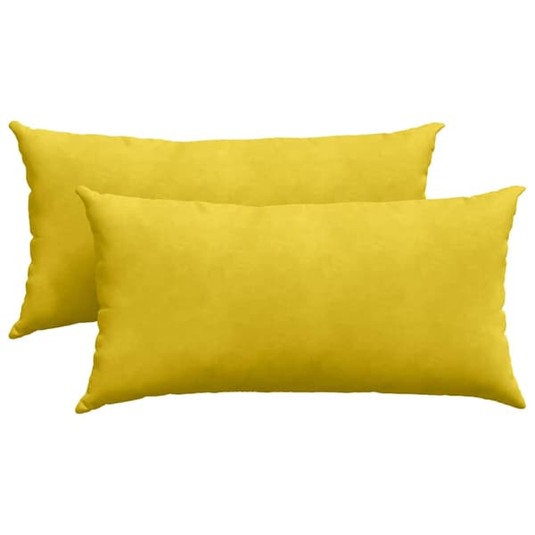 Sofakuddar 2 pcs Gul 80 x 40 cm Kordread tyg