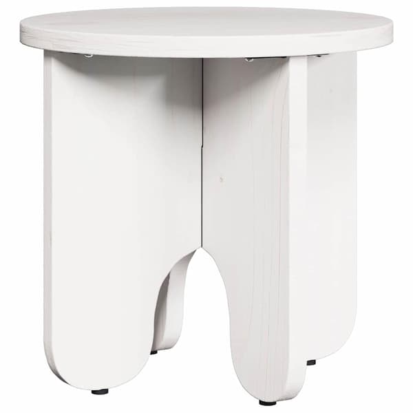 Kaffeebord 2 pcs Vit Massivt tallträ