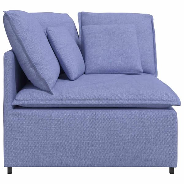 Hörnmodul för soffa med kuddar Jeans blå 100 cm