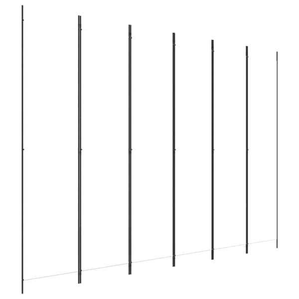 Rumsavdelare 6 paneler vit 300x220 cm tyg