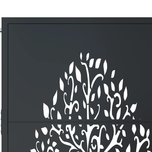 Trädgårdsgrind antracit 100x150 cm stålträddesign