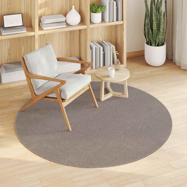 Inomhusmatta LUGO Kräm och Taupe Ø 160 CM Polyester