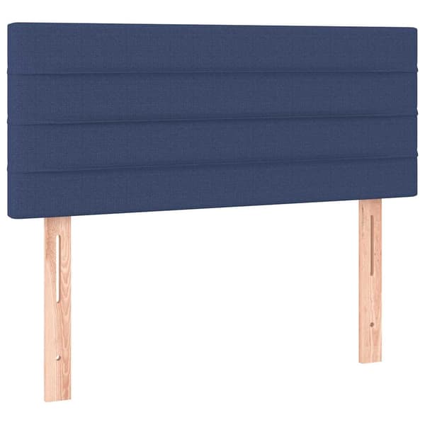 Ramsäng med madrass blå 90x200 cm tyg