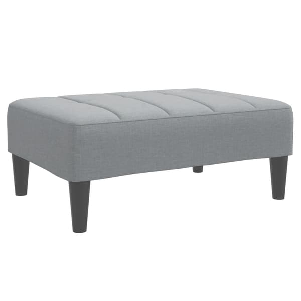 Fotpall Ljusgrå 77x55x31 cm tyg