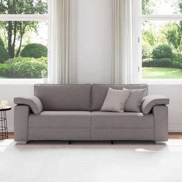 3-Sits soffa Taupe 220 cm tyg