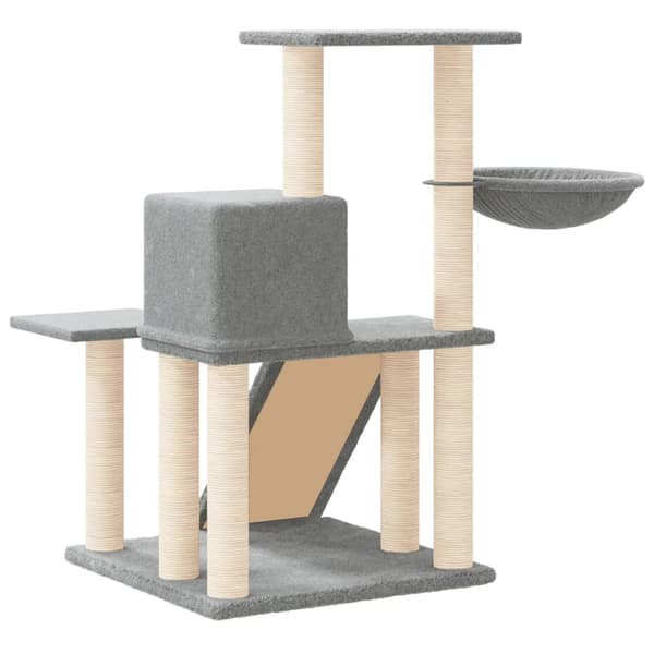 Klösträd med sisalpelare ljusgrå 82 cm