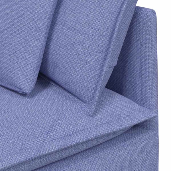 Hörnmodul för soffa med kuddar Jeans blå 100 cm