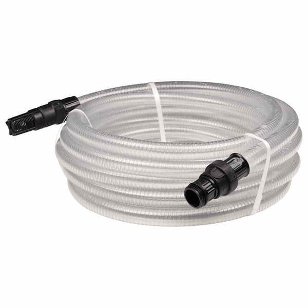 Sugslang med PVC-kopplingar transparent 1" 10 m PVC