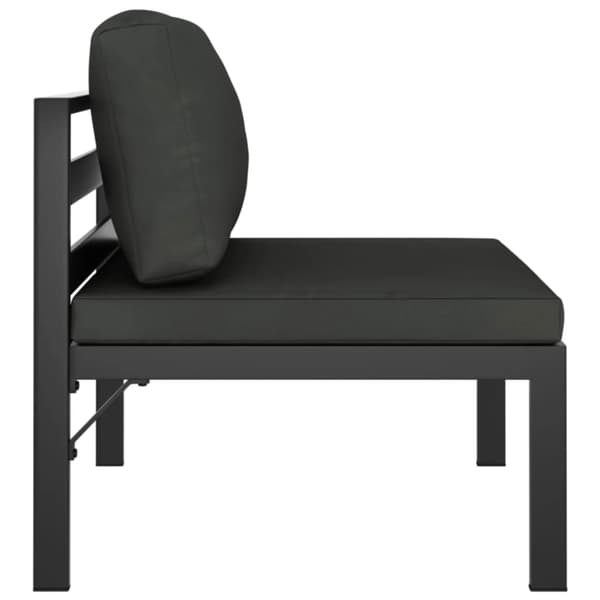 Trädgårdssoffa 2-sits med dynor aluminium antracit