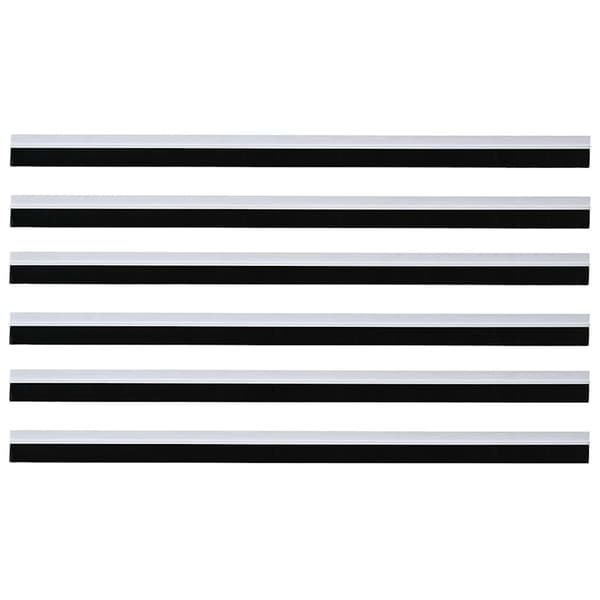 Självhäftande dörrborstlist 6 pcs Vit 100 cm Aluminiumlegering