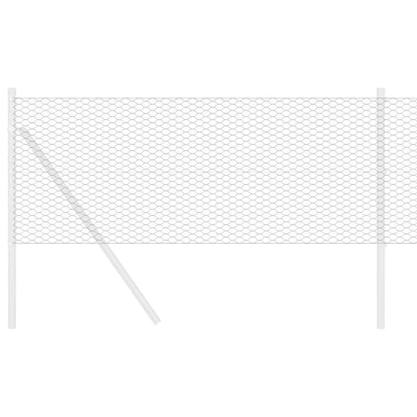 Hexagonstängsel Grå 0.5 x 100 m Stål