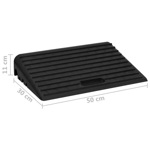 Trottoarramper 2 st 50x30x11 cm gummi