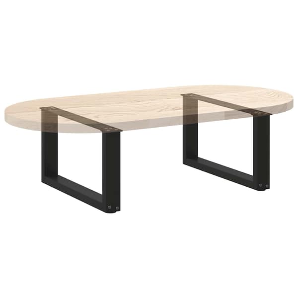Soffbordsben U-formade 2 st svarta 60x(30-31) cm stål