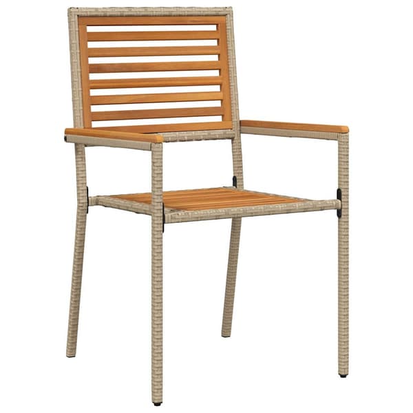 Trädgårdsmöbelset 5 pcs Beige och brun konstrotting