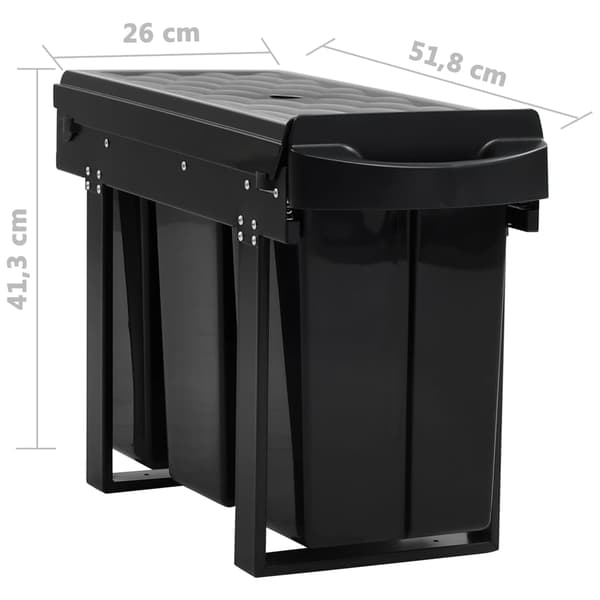 Utdragbar sophink mjuk stängning 36 L
