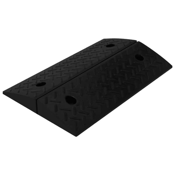 Trottoarramper 2 st 50x17,5x5 cm gummi