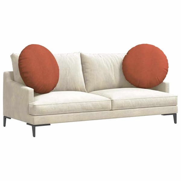 Sittkuddar 2 pcs Röd orange Ø 80 cm Kordread tyg