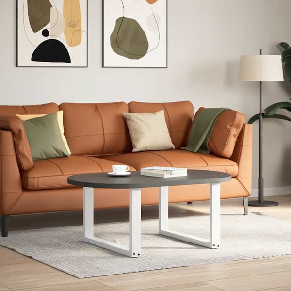 Soffbordsben U-formade 2 st vita 60x(42-43) cm stål