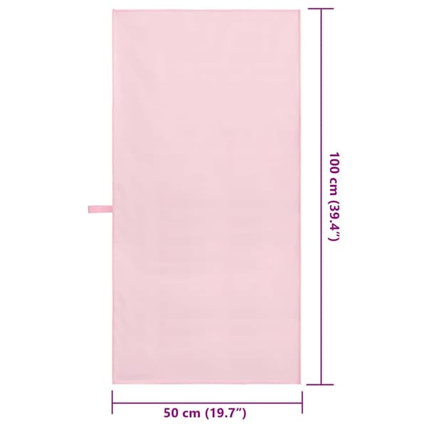 Sporthanddukar 2 st Rosa 100 x 50 cm
