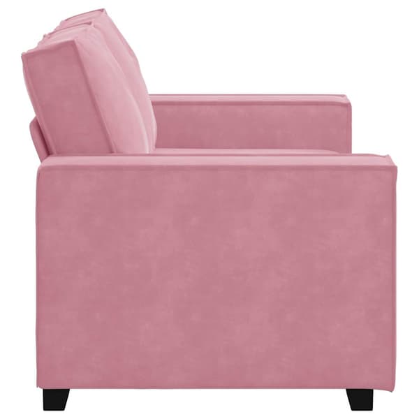 Soffa 2-sits rosa 160x78x84 cm sammet