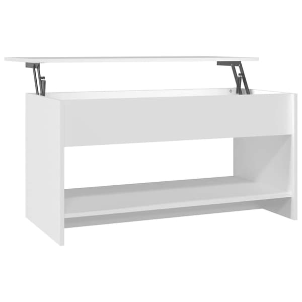 Soffbord vit 102x50x52,5 cm konstruerat trä