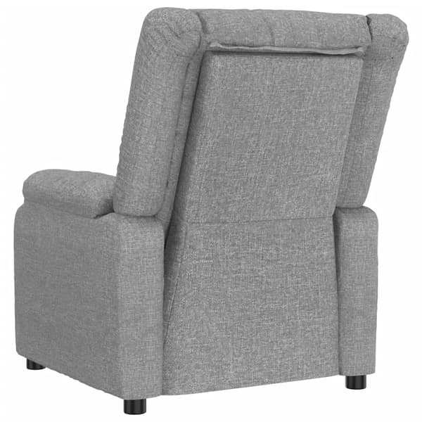 Reclinerfåtölj ljusgrå tyg