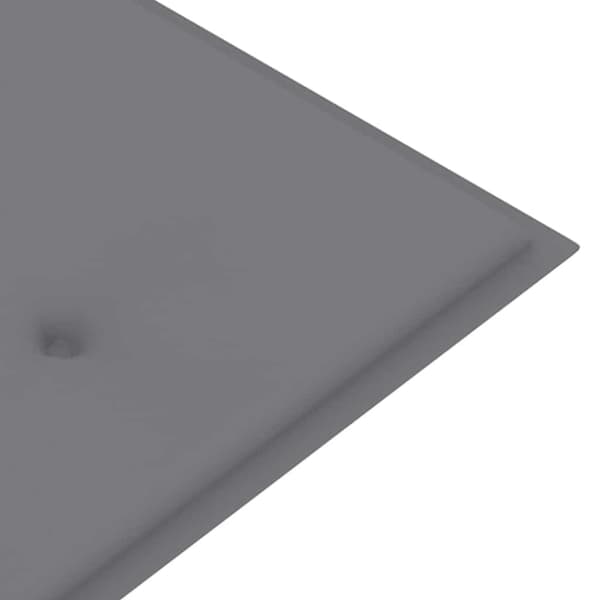 Bataviabänk med grå dyna 150 cm massiv teak